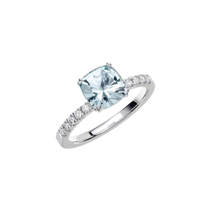 Fairytale 6 Aquamarine White Gold - Wedding & engagement rings - Schalins - Scandinavian design - Nordic Spectra