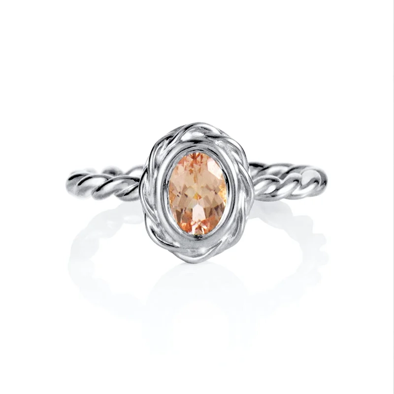 Efva Attling - Wrapped Colour Ring - Morganite White Gold
