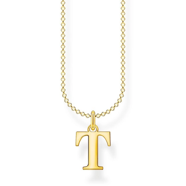 Kette Buchstabe Gold - T von Thomas Sabo, Schneller Versand - Nordicspectra.de