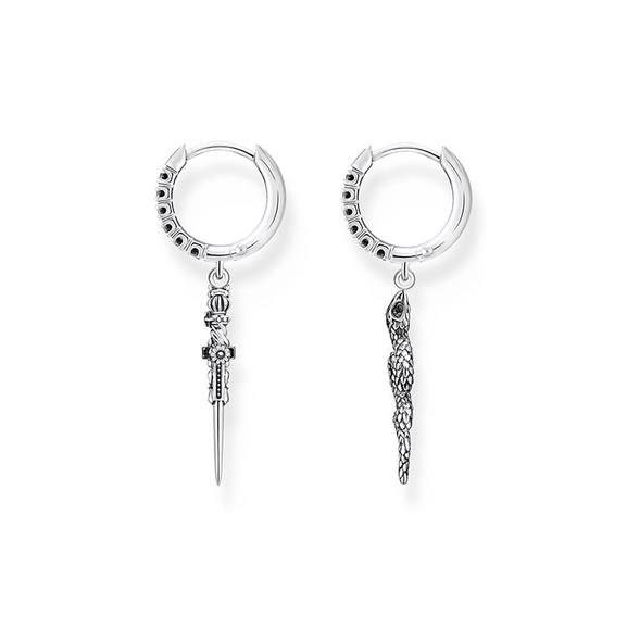 Einzel Creole Grüner Stein Mit Weißen Steinen Gold von Thomas Sabo, Schneller Versand - Nordicspectra.de