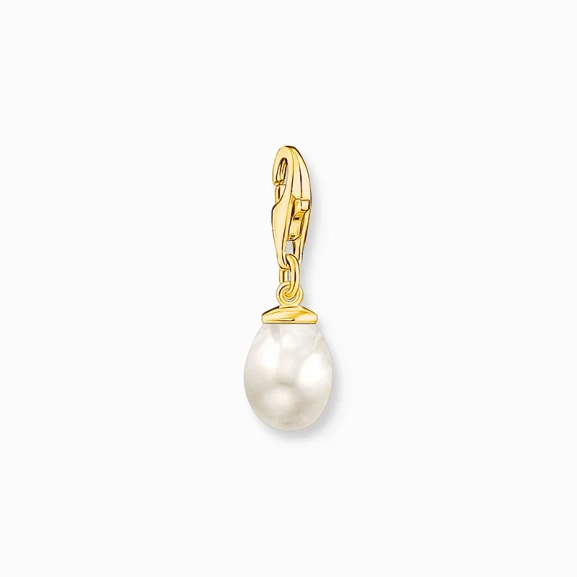 Charm pendant white pearl gold plated - Thomas Sabo - Suuri valikoima & ilmainen lahjapaketointi - Nordic Spectra