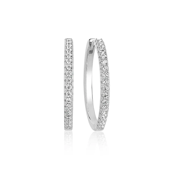 Ellera X-Grande Örhängen i silver med gnistrande Cubic Zirconia-stenar från Sif Jakobs