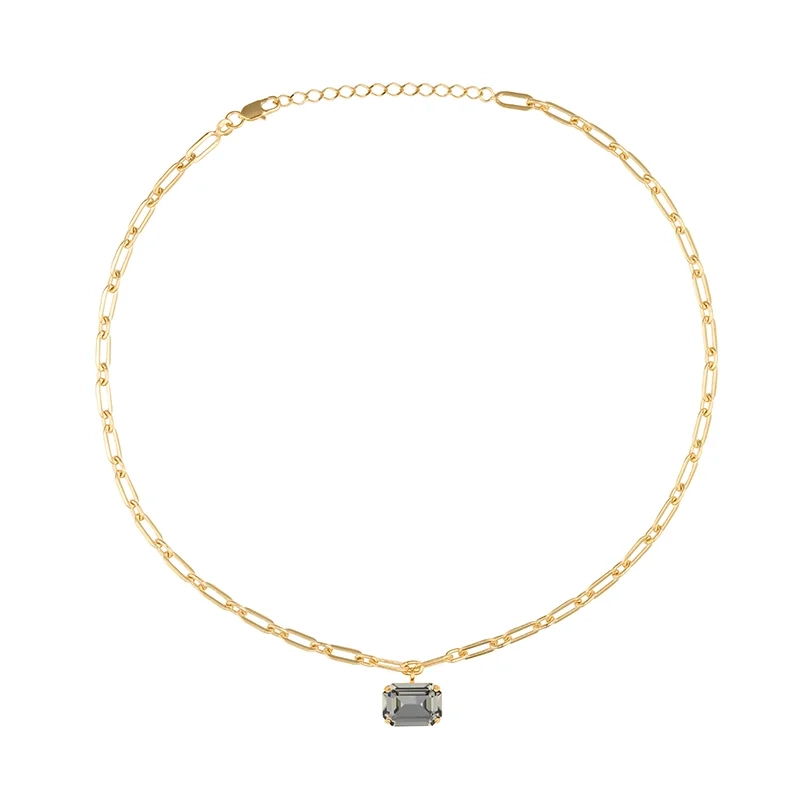 Caroline Svedbom - Mini Lydia Necklace Gold Black Diamond