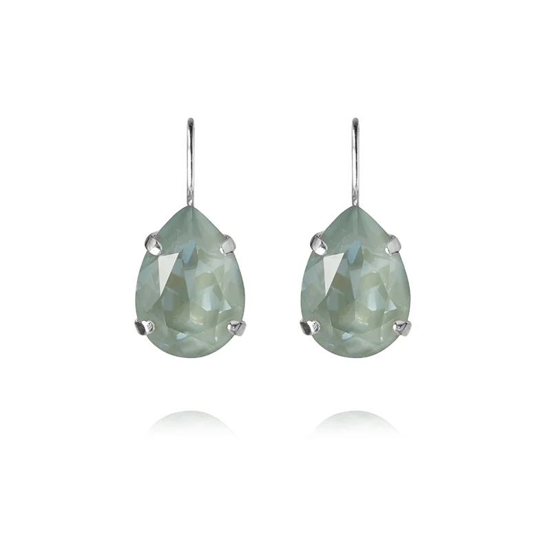 Caroline Svedbom - Mini Drop Clasp Earrings Rhodium Agave Ignite