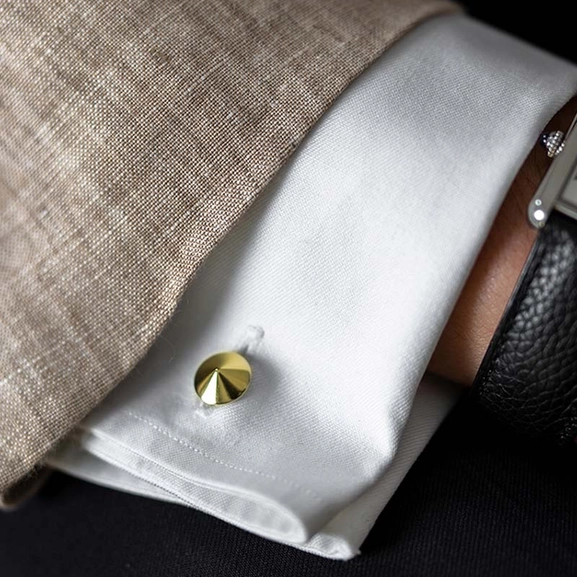 Icon Manschettknappar Modell X Guldpläterad - Skultuna - Snabb frakt & paketinslagning - Nordicspectra.se