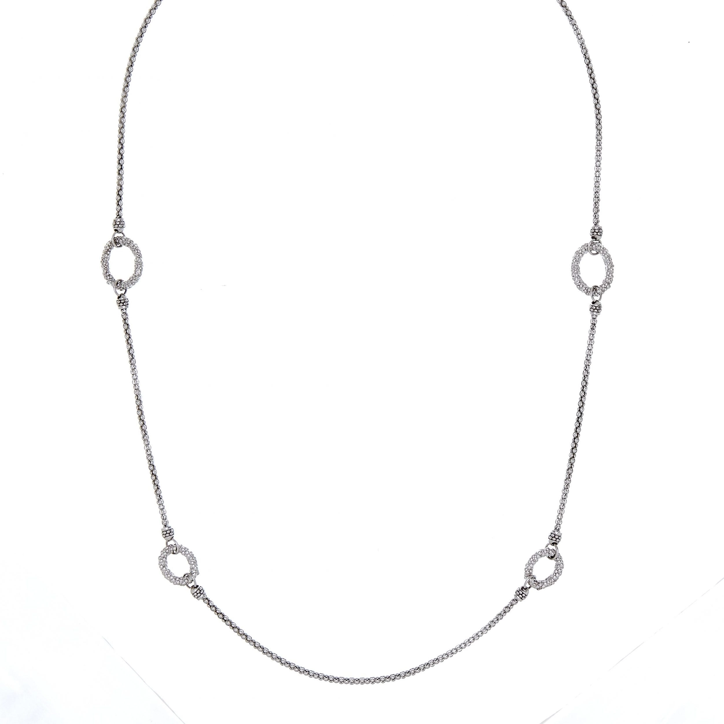 CU Jewellery - Roof Bubble Long Necklace Silver