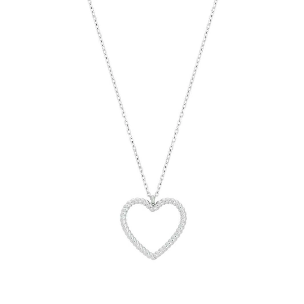 Rope Heart Necklace M Steel - Edblad - Snabb frakt & paketinslagning - Nordicspectra.se