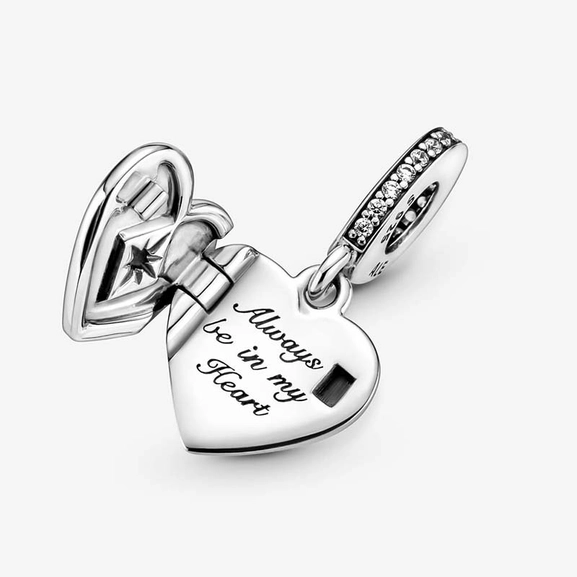 Aufklappbares Herz Medaillon Charm-Anhänger von PANDORA, Schneller Versand - Nordicspectra.de