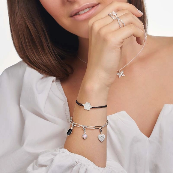 Charm-Anhänger Großer Stein Schwarz von Thomas Sabo, Schneller Versand - Nordicspectra.de
