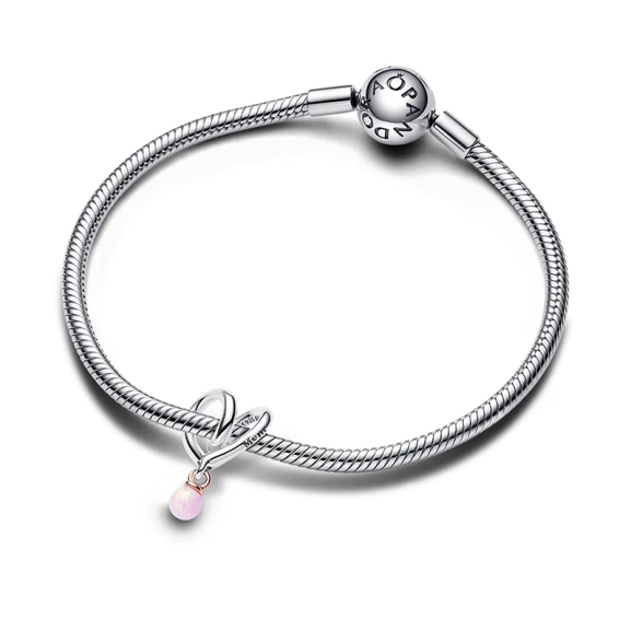 Bicolor Eingehülltes Herz Charm - PANDORA - Nordic Spectra