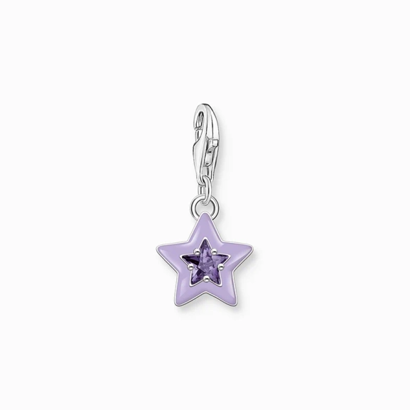 Stjärna Med Lila Stenar Och Kallemalj Berlock - Thomas Sabo - Snabb leverans & paketinslagning - Nordic Spectra