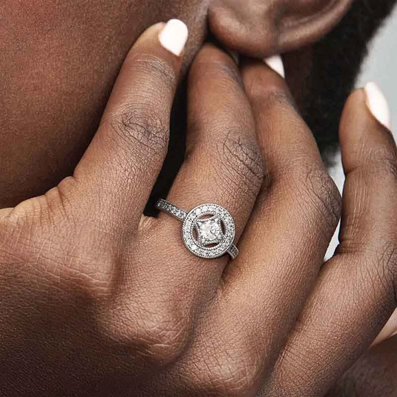Vintage Cirkel Ring - PANDORA - Snabb frakt & paketinslagning - Nordicspectra.se