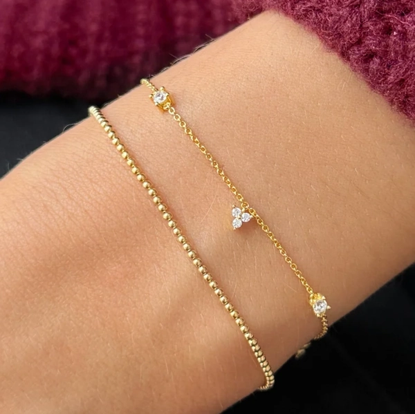 Sheer Doria & Celestia Layering Gold: två guldpläterade armband