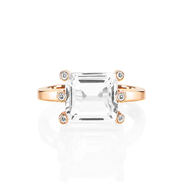 Beautiful Dreamer Ring - Crystal Quartz Gold - Efva Attling ringar - Snabb frakt & paketinslagning - Nordicspectra.se