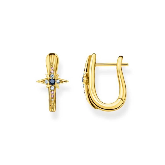 Creolen Royalty Stern Mit Steine Gold von Thomas Sabo, Schneller Versand - Nordicspectra.de