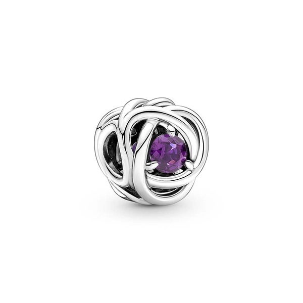 Februar Geburtsstein Violetter Ewigkeitskreis Charm von PANDORA, Schneller Versand - Nordicspectra.de