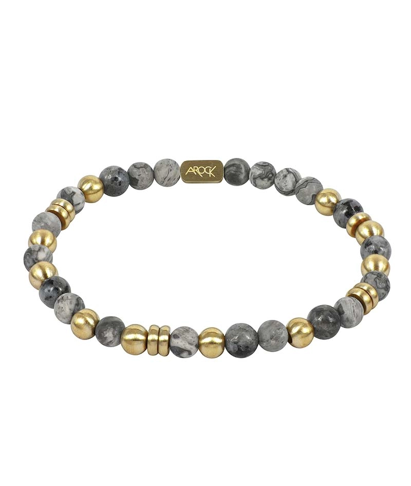 AROCK – EDDIE Armband Grått/Guld
