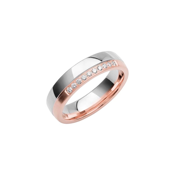 SR4007 Rose Gold/White Gold - Wedding & engagement rings - Schalins - Scandinavian design - Nordic Spectra