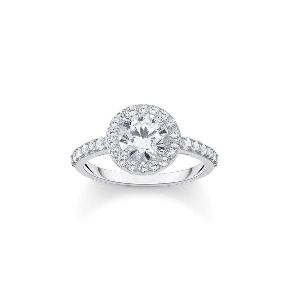 Haloring med Glittrande Stenar - Thomas Sabo - Snabb leverans & paketinslagning - Nordic Spectra