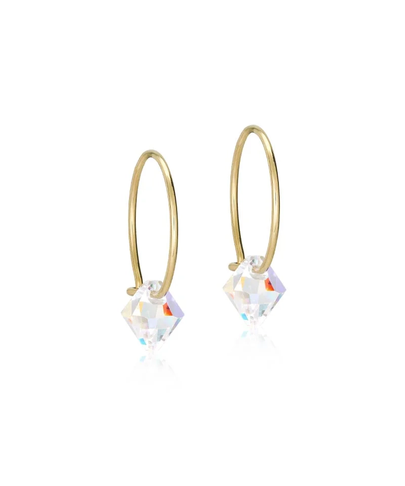 Blomdahl - GT Ear Ring 14 mm Bicone 6 mm Rainbow