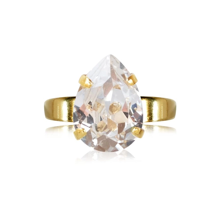 Mini Drop Ring Gold Crystal - Caroline Svedbom - Snabb frakt & paketinslagning - Nordicspectra.se