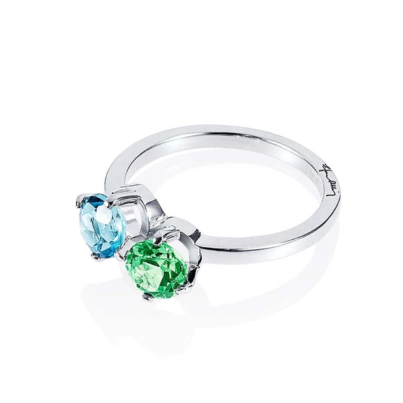 The Sea & I Ring Green Sapphire/Topaz - Efva Attling - Skandinaviska Designsmycken - Nordic Spectra