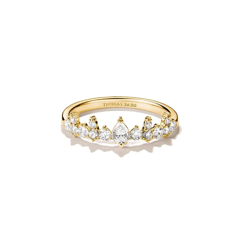 Thomas Sabo - Femton Glittrande Stenar Ring Guld