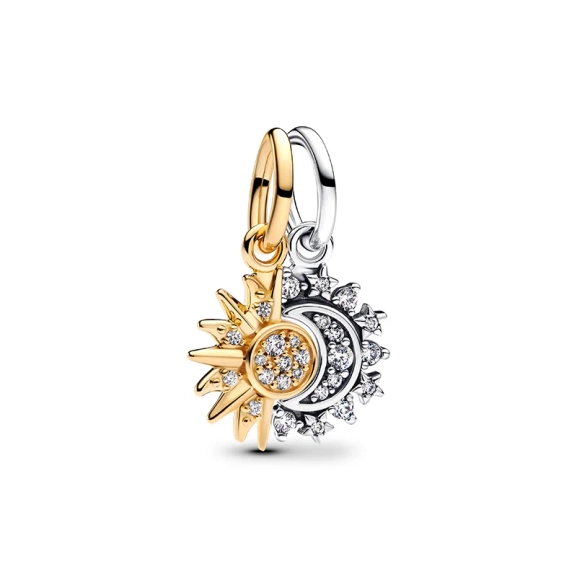Teilbarer Sonne & Mond Charm-Anhänger - PANDORA - Nordic Spectra