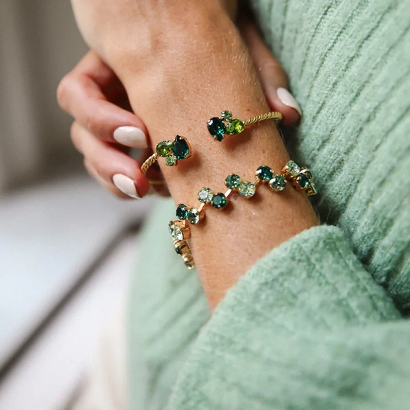 Fiona Bracelet Gold Green Combo - Maria Black - Snabb frakt & paketinslagning - Nordic Spectra