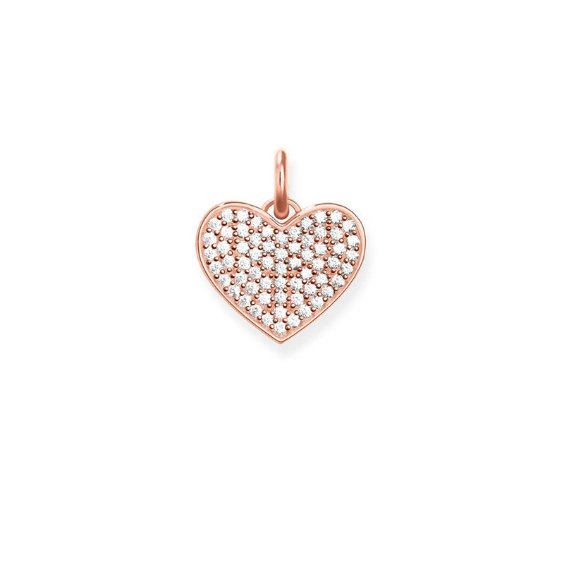Love Bridge gravyrbricka Pavéhjärta Roséguld