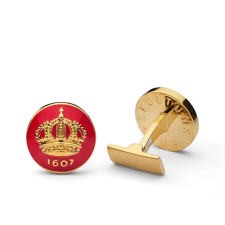 Manschettknappar The Crown Guld Italian Racing Red - Skultuna - Snabb frakt & paketinslagning - Nordicspectra.se