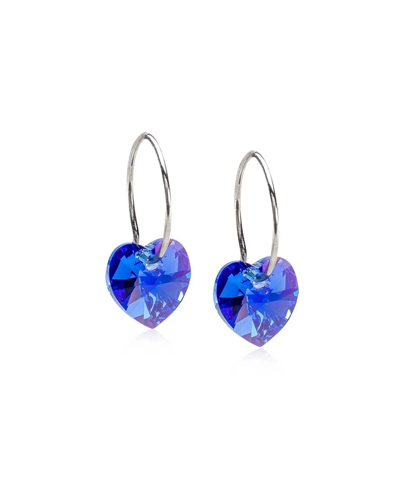 Blomdahl - NT Ear Ring 14 mm Heart 10 mm Sapphire