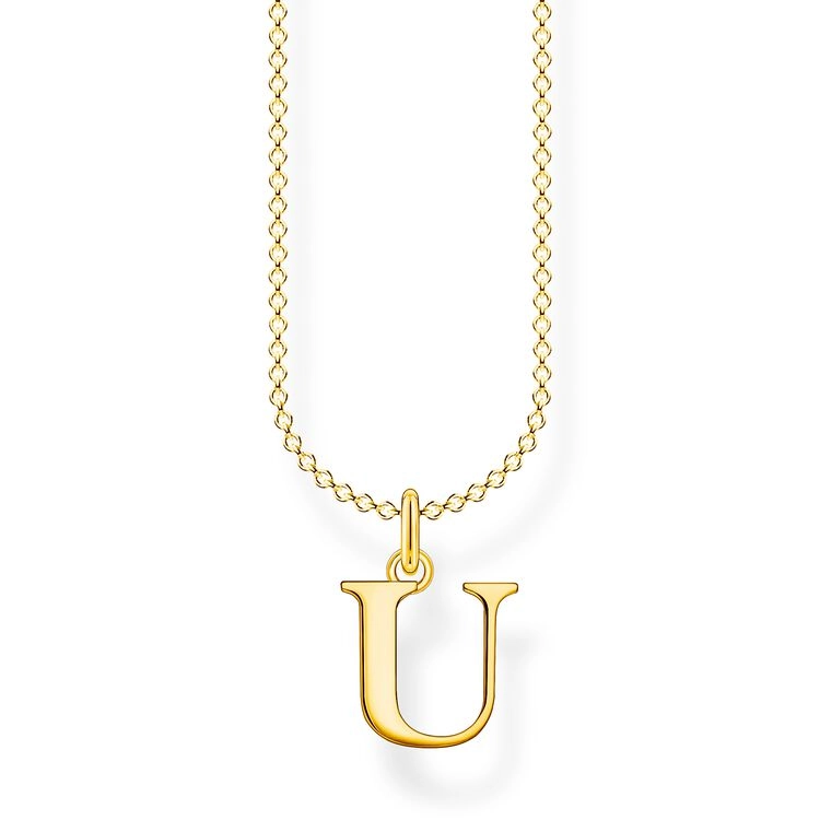 Thomas Sabo – Bokstavshalsband Guld – U