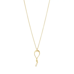 Mercy Swirl Halsband i 18K guld med pavéinfattade diamanter