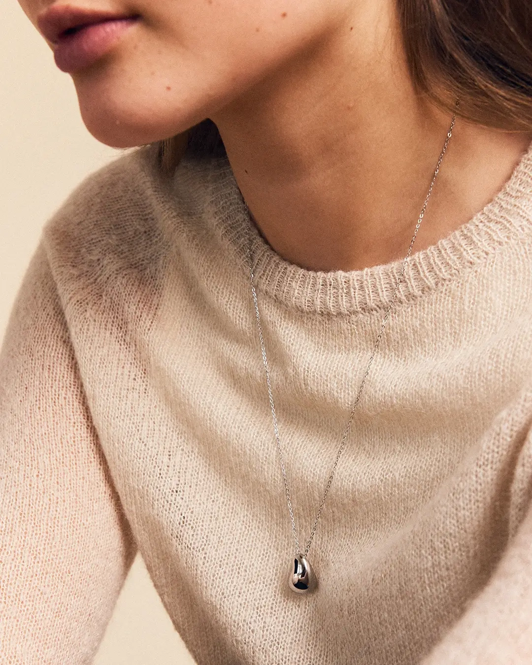Lulu Necklace L Steel - Edblad - Snabba leveranser - Gratis paketinslagning