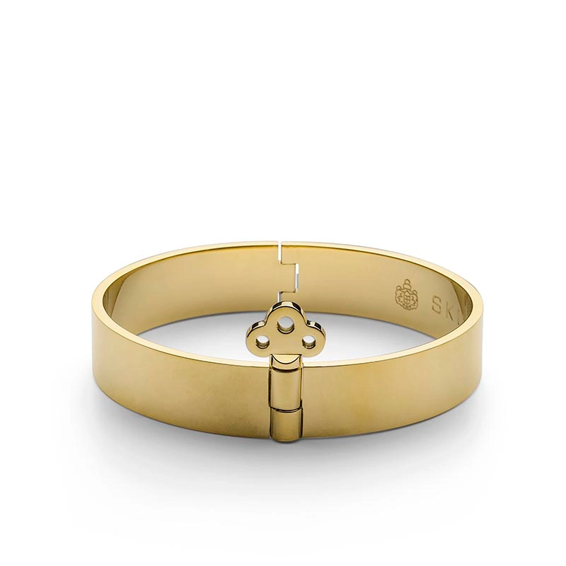Bangle with Key Lock Gold
