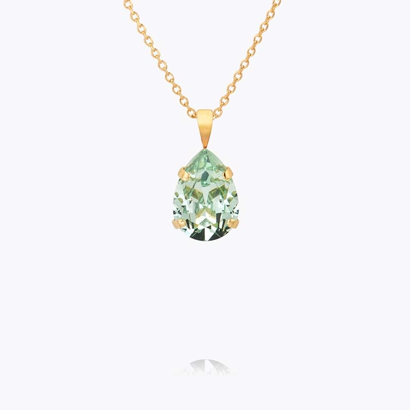 Caroline Svedbom - Mini Drop Necklace Gold Chrysolite