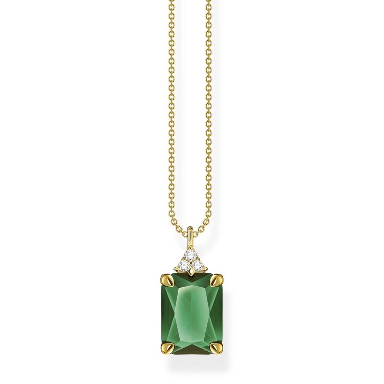 Thomas Sabo – Halsband Grön Sten Guld