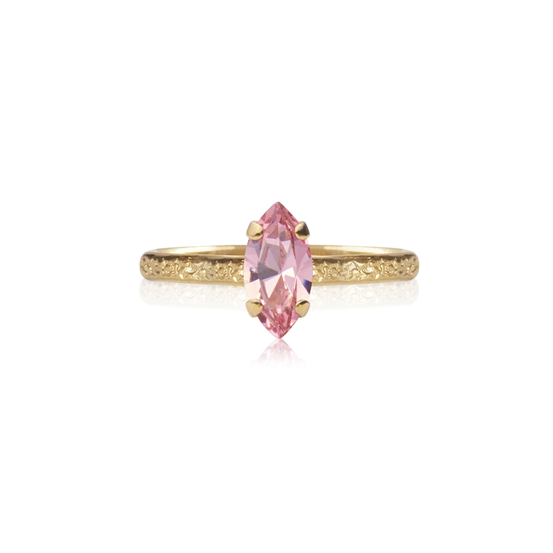 Caroline Svedbom - Petite Navette Ring Gold Light Rose