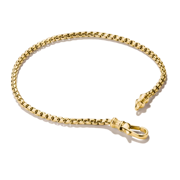 7 mm armband i 18K guldpläterat stål med tunn