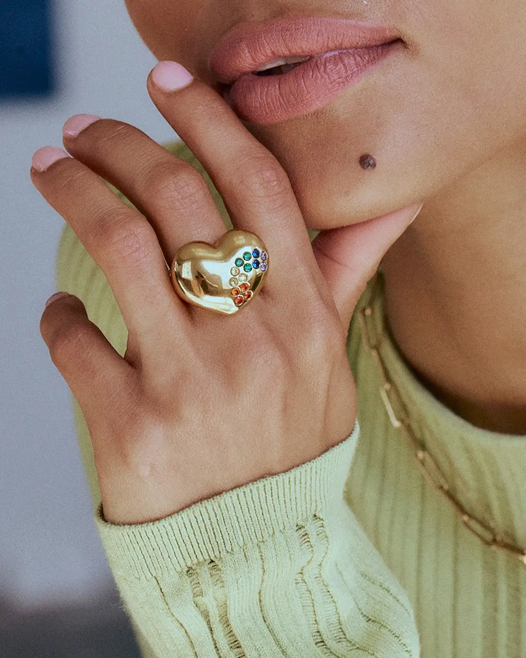 Rainbow Ring Maxi Gold - Edblad - Snabba leveranser - Gratis paketinslagning