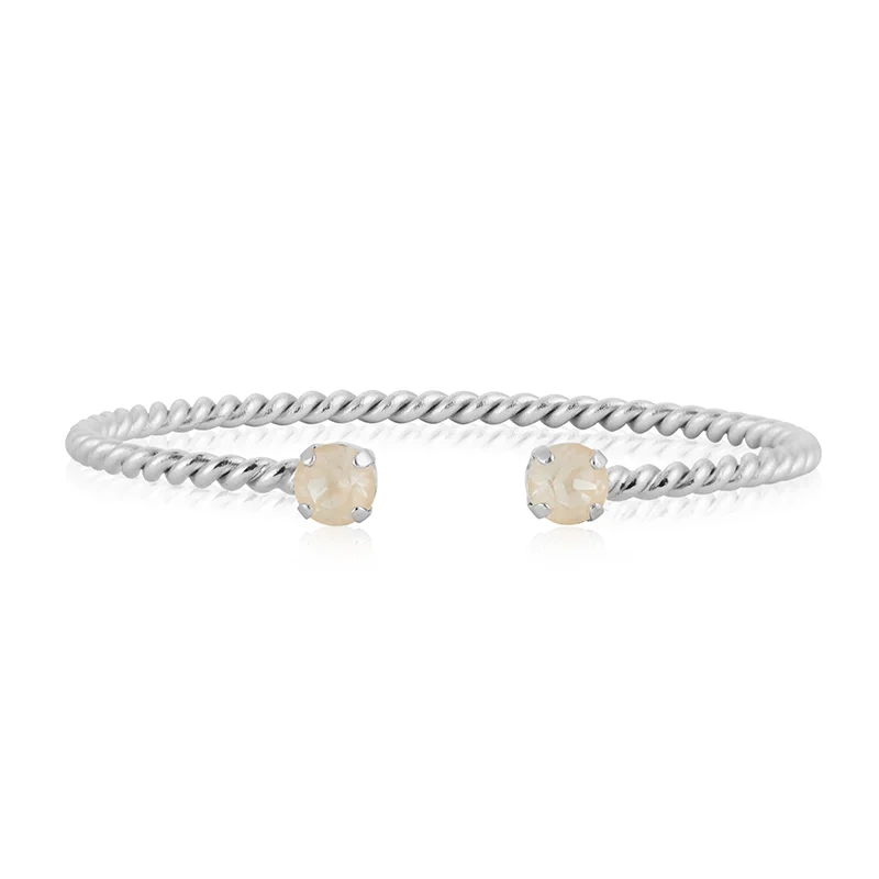 Caroline Svedbom - Mini Twisted Bracelet Rhodium Linen Ignite