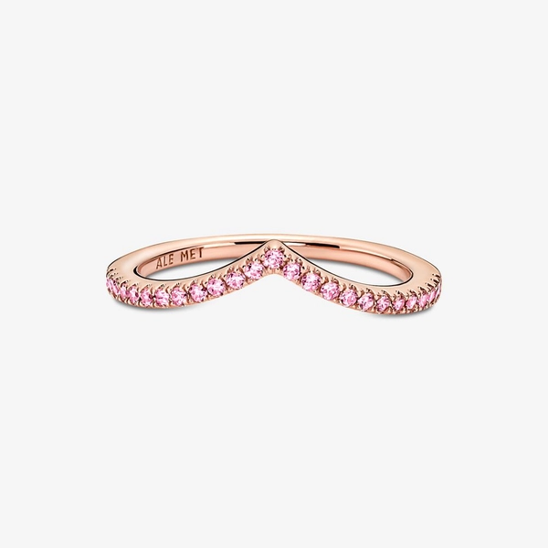 Pandora Timeless Wishbone Ring med Rosa Stenar Rosé - PANDORA - Snabb frakt & paketinslagning - Nordicspectra.se
