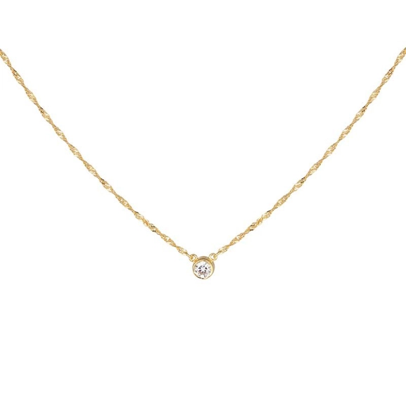 Cubic Single Neck Gold -CU Jewellery - Snabb frakt & paketinslagning - Nordicspectra.se