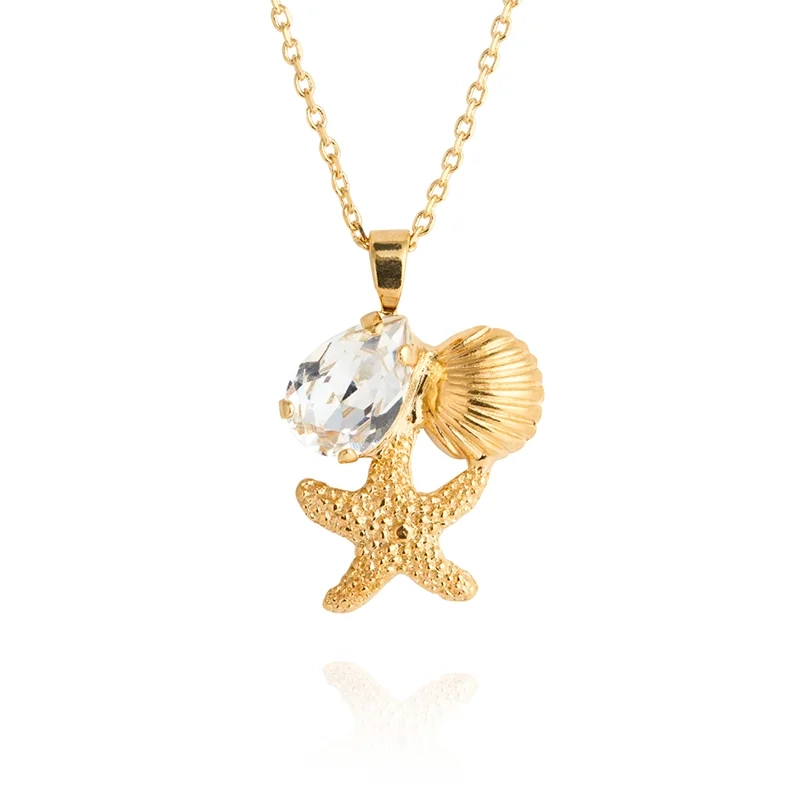 Caroline Svedbom - Seascape Necklace Gold Crystal