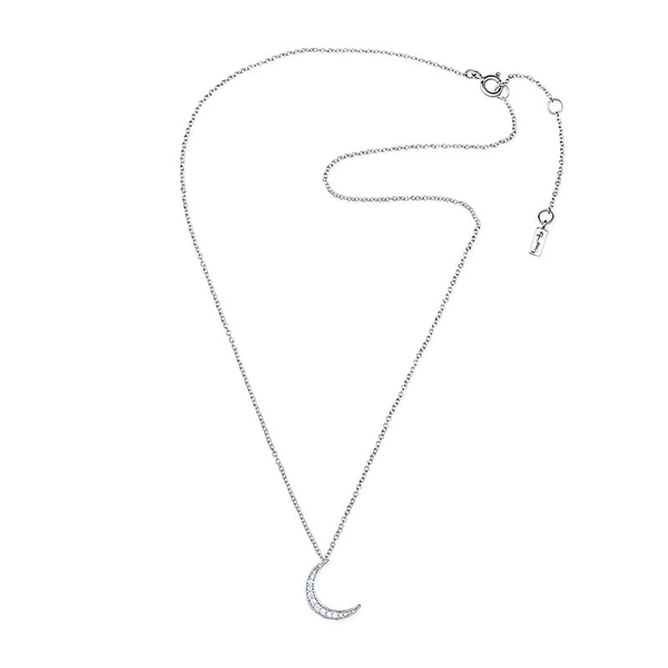 Pencez Moon & Stars Necklace White Gold - Efva Attling - Skandinaviska Designsmycken - Nordic Spectra