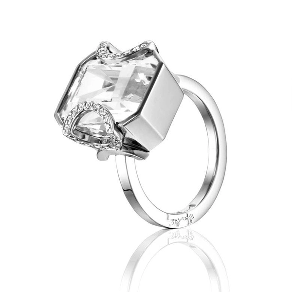Little Magic Star Ring Crystal Quartz White Gold - Efva Attling ringar - Snabb frakt & paketinslagning - Nordicspectra.se