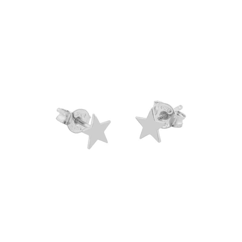 CU Jewellery - Double Star Small Ear Silver