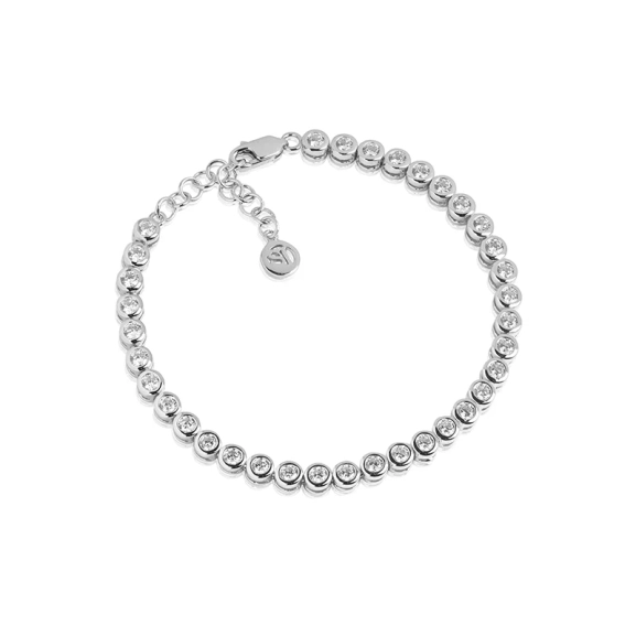 Sardinien Grande Armband i elegant silver med gnistrande Cubic Zirconia-stenar från Sif Jakobs Sardinien-kollektion.