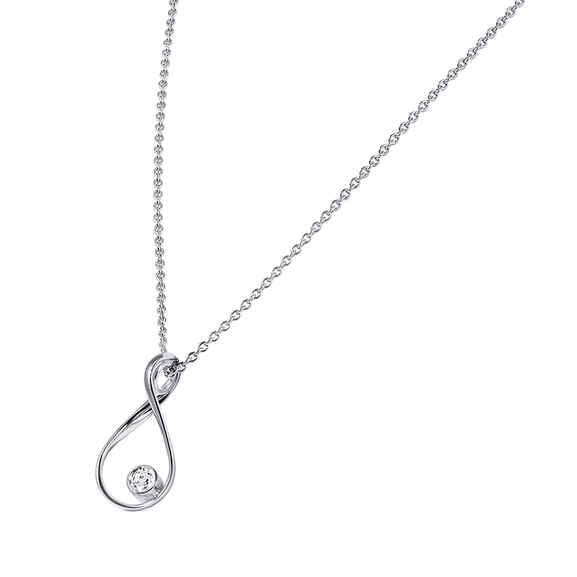 Eternal Flow Necklace White Gold 0,15 ct Diamond von Nordic Spectra, Schneller Versand - Nordicspectra.de